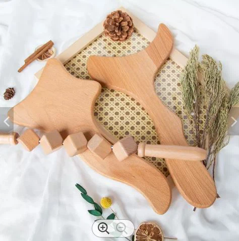 কাঠের ম্যানুয়াল গুয়া শা অ্যান্টি সেলুলাইট ম্যাসেজ স্টিক