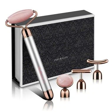 1 1 রোজ কোয়ার্টজ ফেসিয়াল রোলার ম্যাসেজার