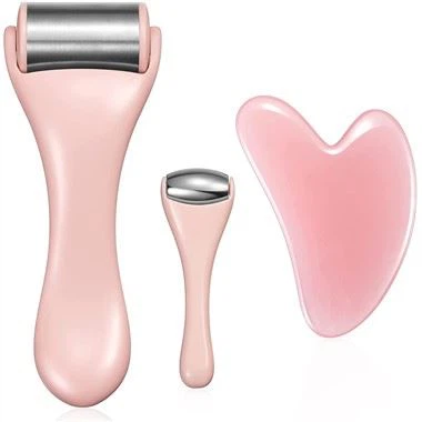 4 ইন 1 আইস ফেস রোলার জেড রোলার এবং গুয়া শা সেট