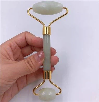 সবুজ খাঁটি প্রাকৃতিক পাথর জেড রোলার ম্যাসেজার