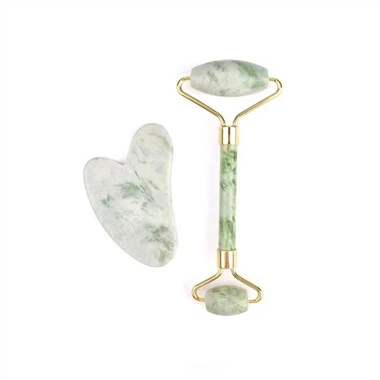 জেড রোলার এবং গুয়া শা স্ক্র্যাপিং ম্যাসেজ সরঞ্জাম