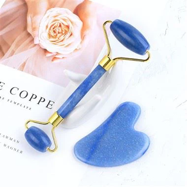 ম্যাসেজ রোলার ব্লু অ্যাভেন্টুরিন জেড রোলার মুখের জন্য