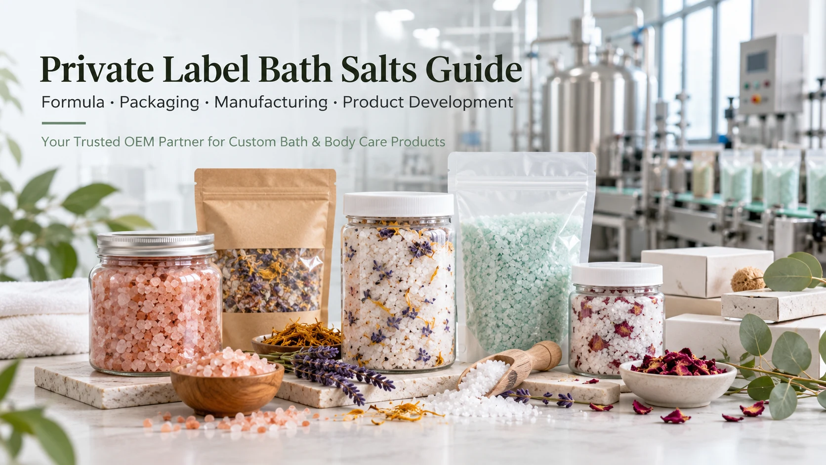 Private label bath salts product development with custom formulas packaging and OEM manufacturing Private label bath salts product development with custom formulas packaging and OEM manufacturing