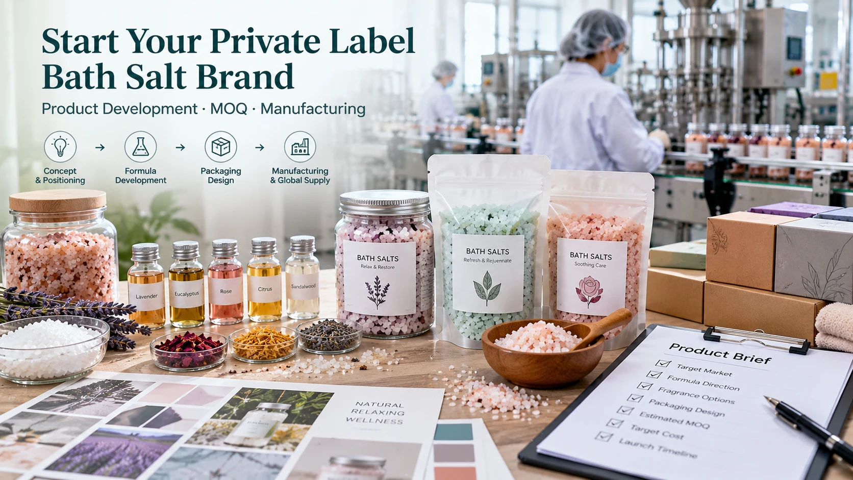 Private label bath salt brand development from product concept to packaging and manufacturing Private label bath salt brand development from product concept to packaging and manufacturing